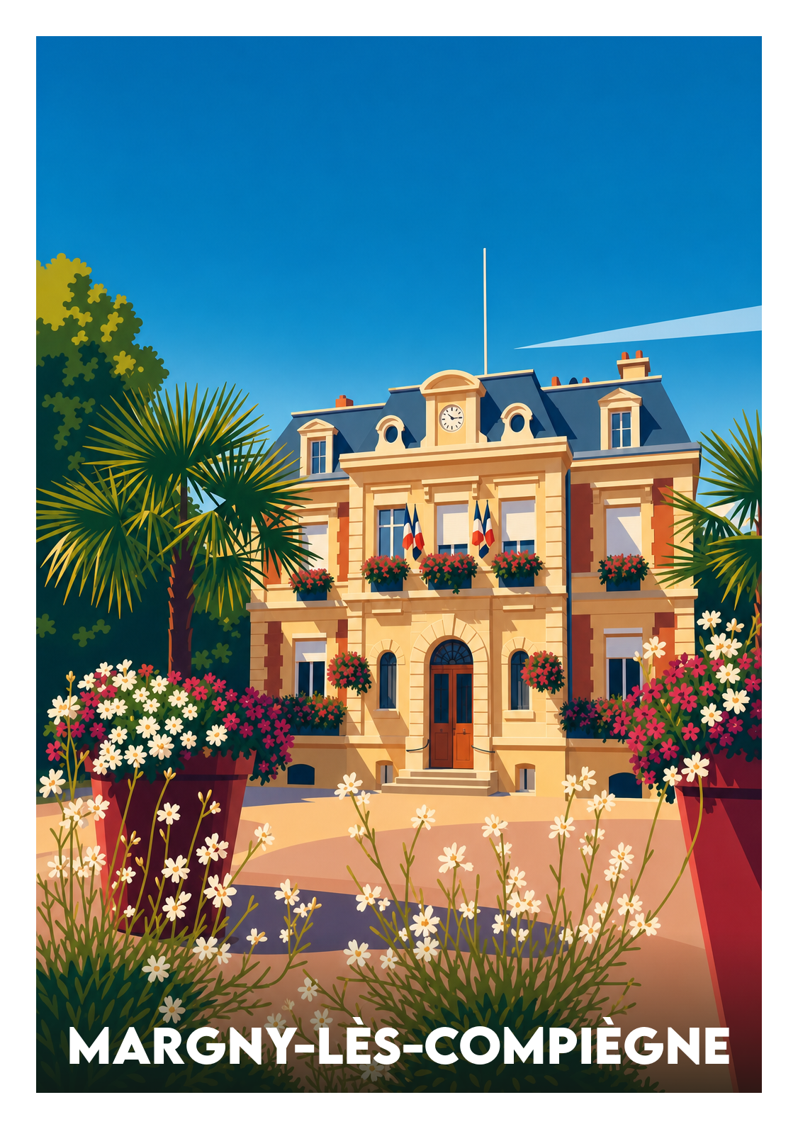 Affiche souvenir de Margny-lès-Compiègne – image brute sans cadre