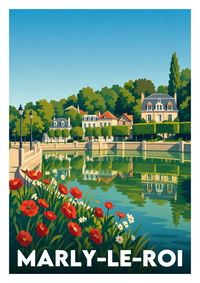 Affiche souvenir de Marly-le-Roi – image brute sans cadre
