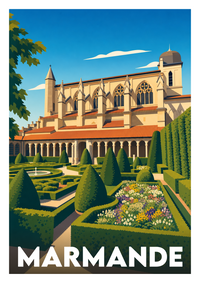 Affiche souvenir de Marmande – image brute sans cadre