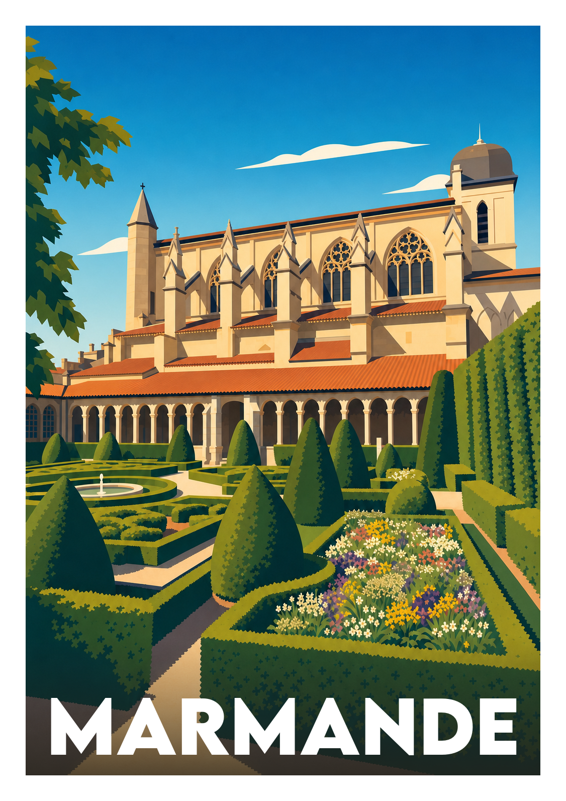 Affiche souvenir de Marmande – image brute sans cadre