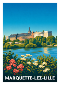 Affiche souvenir de Marquette-lez-Lille – image brute sans cadre