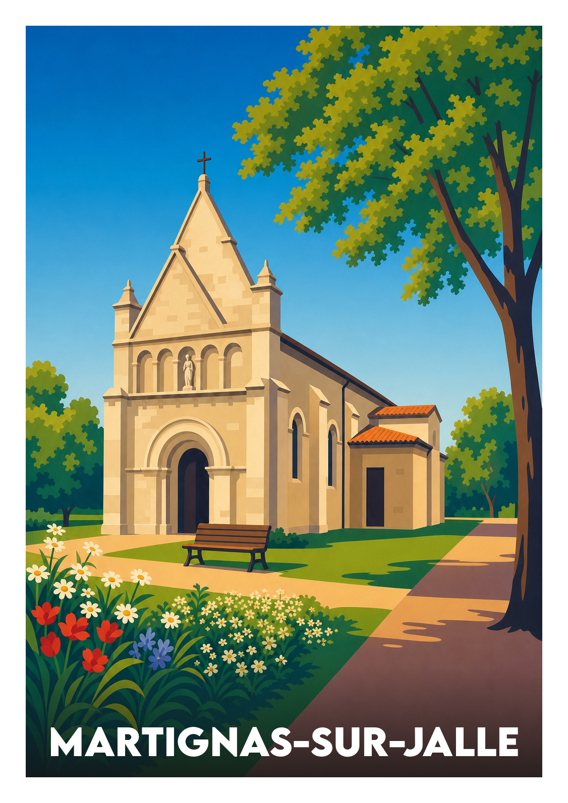 Affiche souvenir de Martignas-sur-Jalle – image brute sans cadre