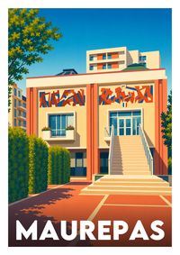 Affiche souvenir de Maurepas – image brute sans cadre