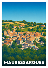 Affiche souvenir de Mauressargues – image brute sans cadre