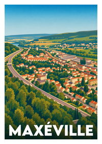 Affiche souvenir de Maxéville – image brute sans cadre