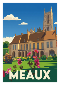 Affiche souvenir de Meaux – image brute sans cadre
