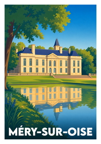 Affiche souvenir de Méry-sur-Oise – image brute sans cadre