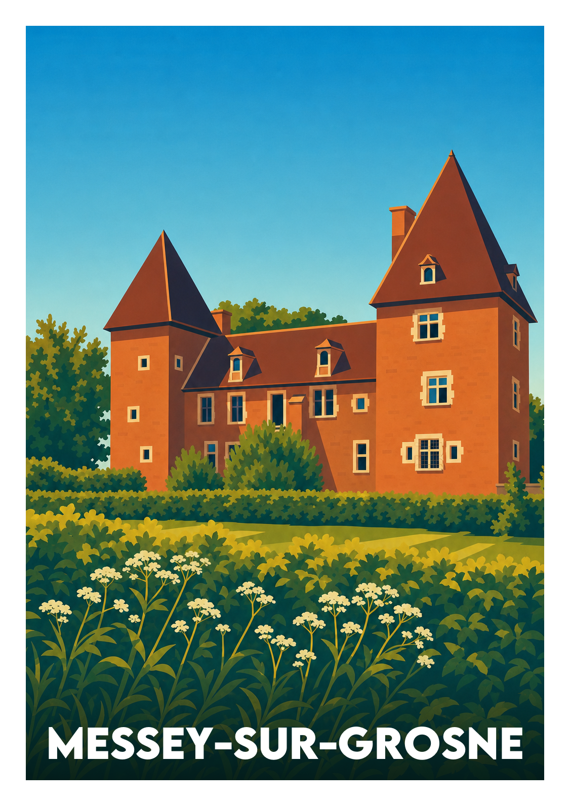Affiche souvenir de Messey-sur-Grosne – image brute sans cadre