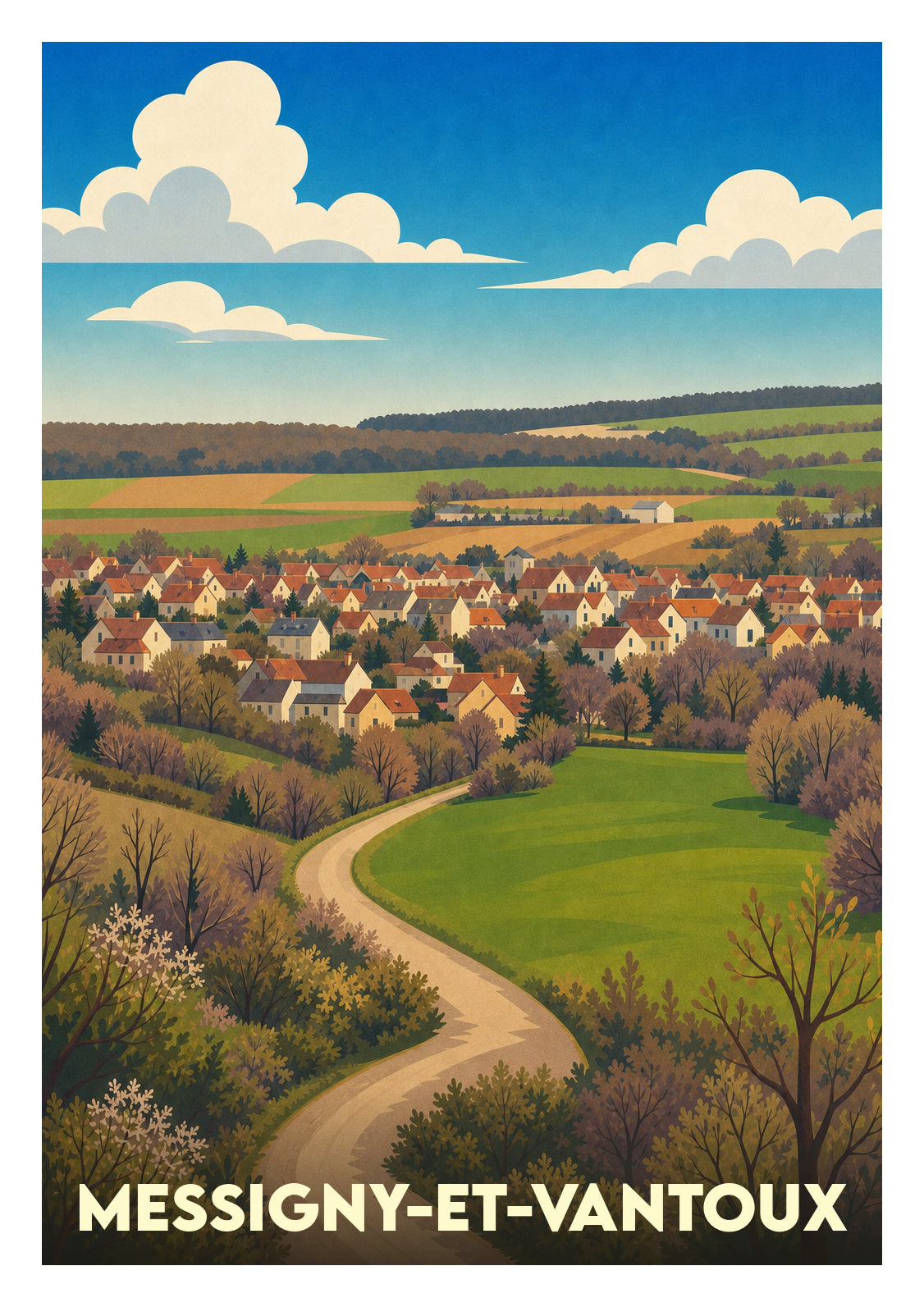 Affiche souvenir de Messigny-et-Vantoux – image brute sans cadre