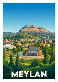 Affiche souvenir de Meylan – image brute sans cadre