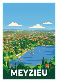 Affiche souvenir de Meyzieu – image brute sans cadre