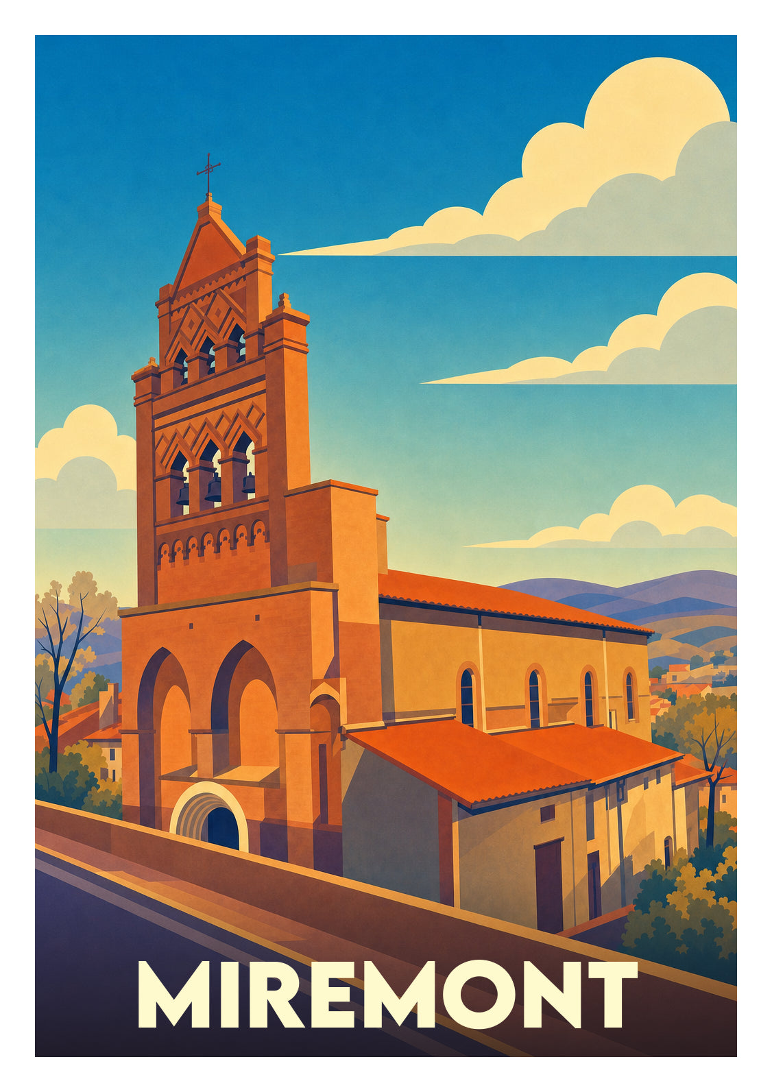 Affiche souvenir de Miremont – image brute sans cadre