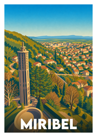 Affiche souvenir de Miribel – image brute sans cadre