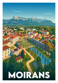 Affiche souvenir de Moirans – image brute sans cadre