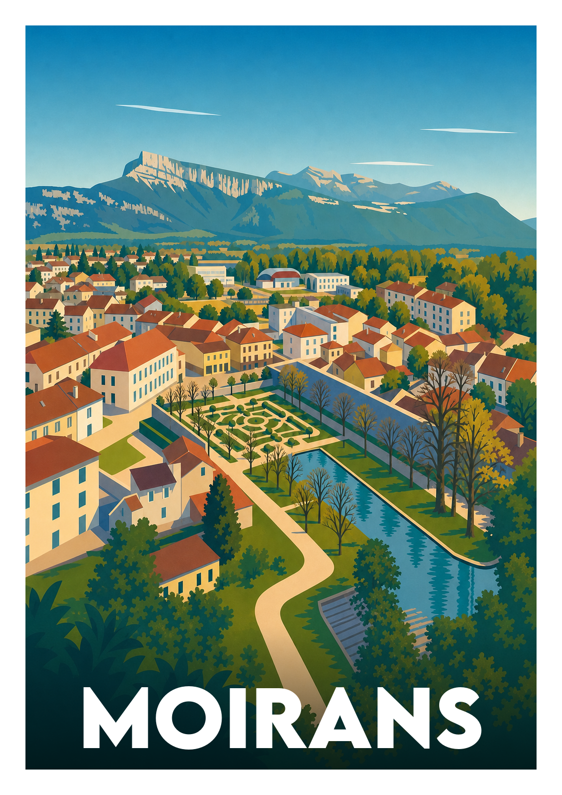 Affiche souvenir de Moirans – image brute sans cadre
