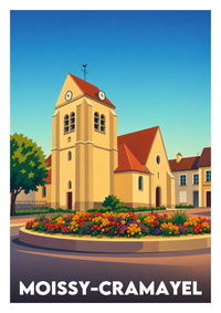 Affiche souvenir de Moissy-Cramayel – image brute sans cadre