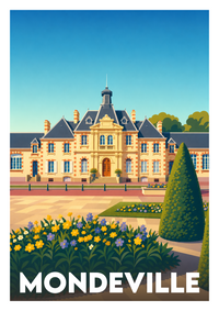 Affiche souvenir de Mondeville – image brute sans cadre