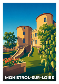 Affiche souvenir de Monistrol-sur-Loire – image brute sans cadre
