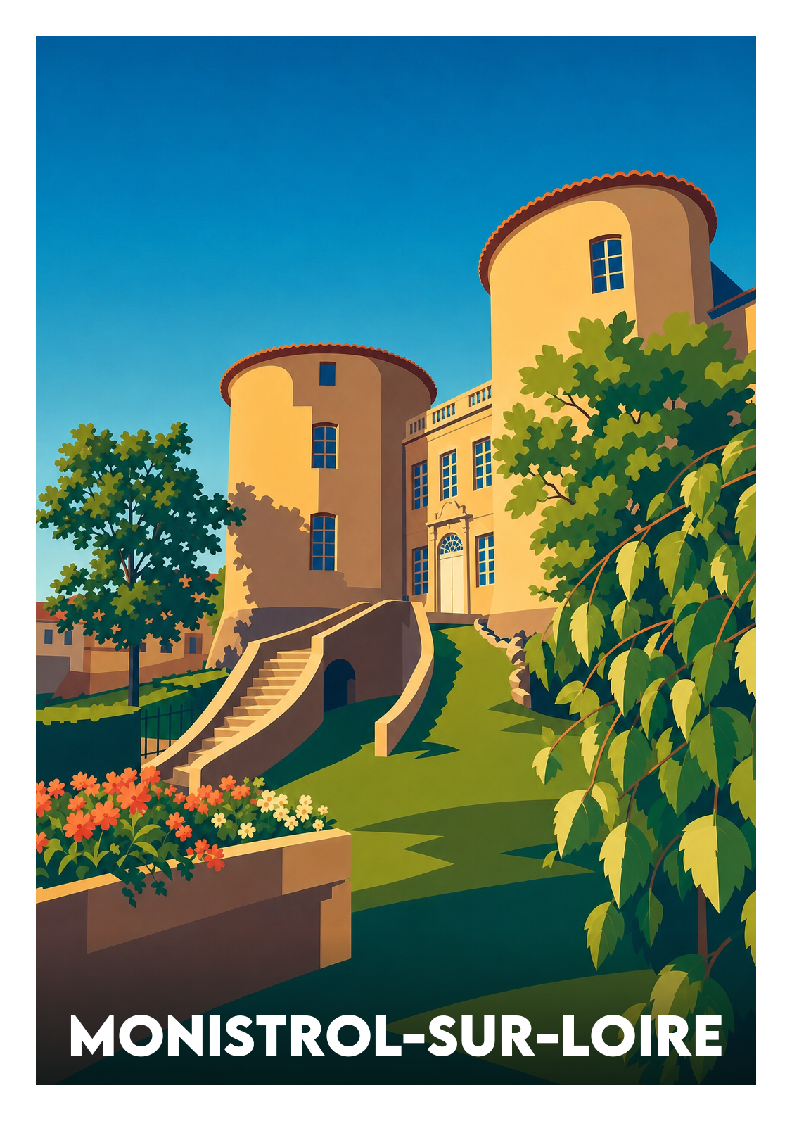Affiche souvenir de Monistrol-sur-Loire – image brute sans cadre
