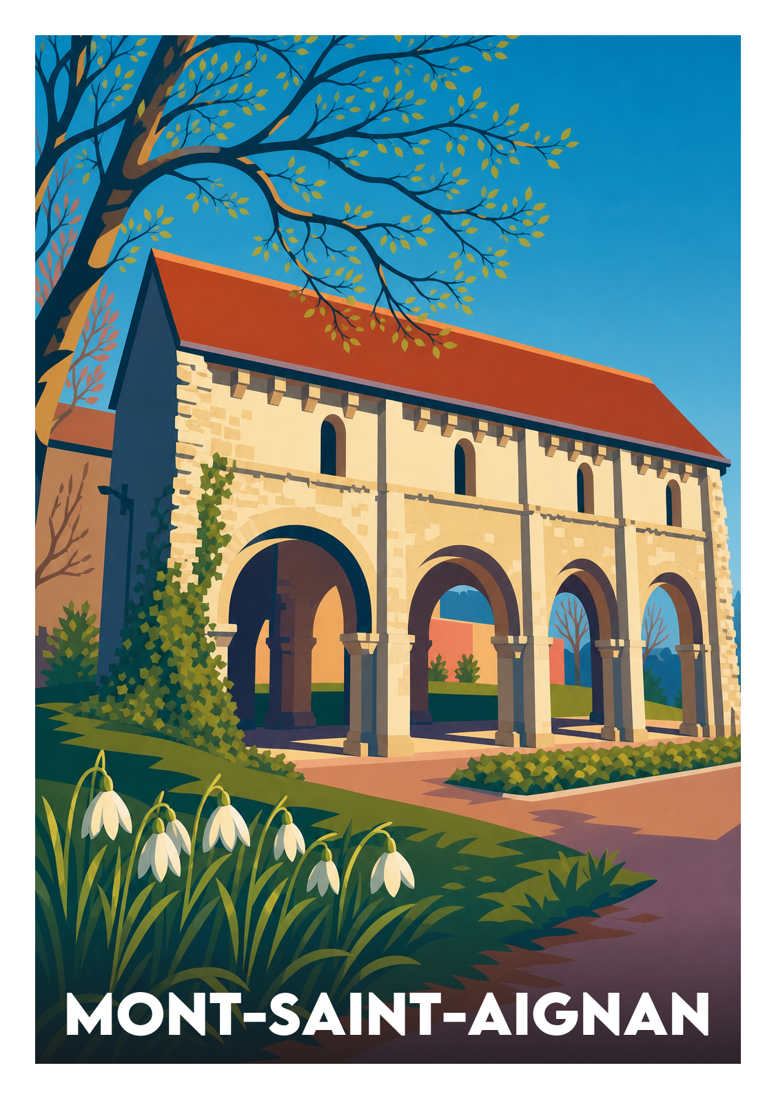 Affiche souvenir de Mont-Saint-Aignan – image brute sans cadre