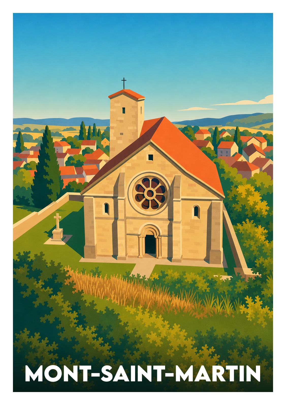 Affiche souvenir de Mont-Saint-Martin – image brute sans cadre