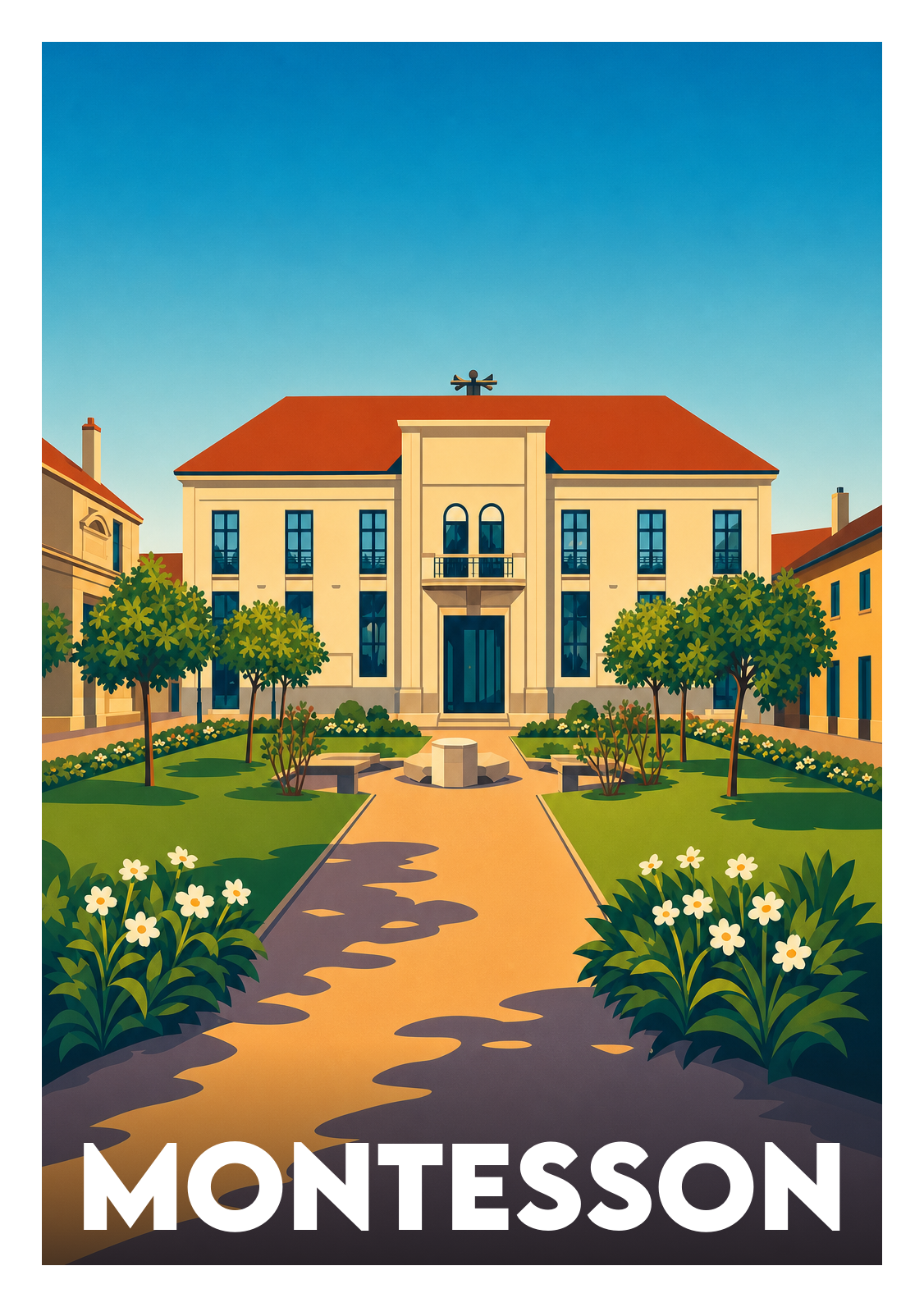 Affiche souvenir de Montesson – image brute sans cadre