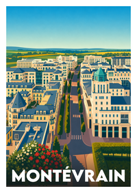 Affiche souvenir de Montévrain – image brute sans cadre