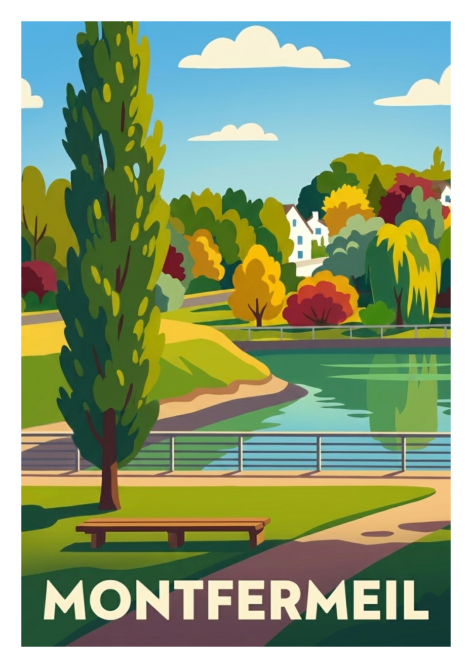 Affiche souvenir de Montfermeil – image brute sans cadre