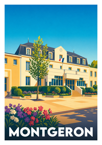 Affiche souvenir de Montgeron – image brute sans cadre
