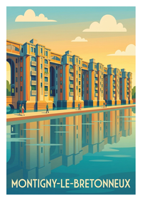 Affiche souvenir de Montigny-le-Bretonneux – image brute sans cadre