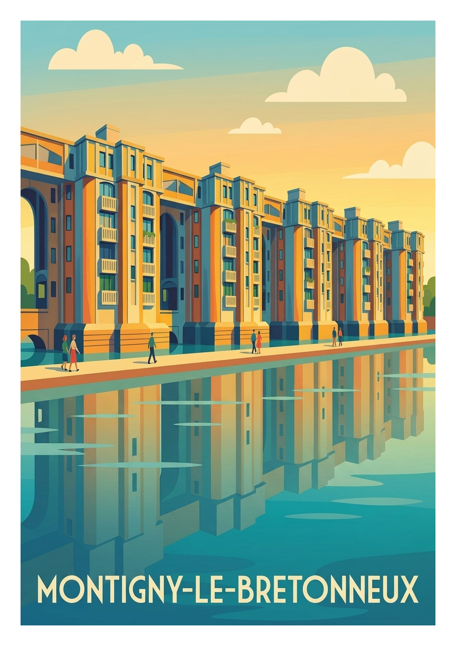 Affiche souvenir de Montigny-le-Bretonneux – image brute sans cadre
