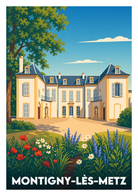 Affiche souvenir de Montigny-lès-Metz – image brute sans cadre