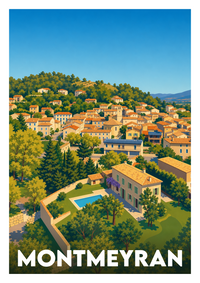 Affiche souvenir de Montmeyran – image brute sans cadre