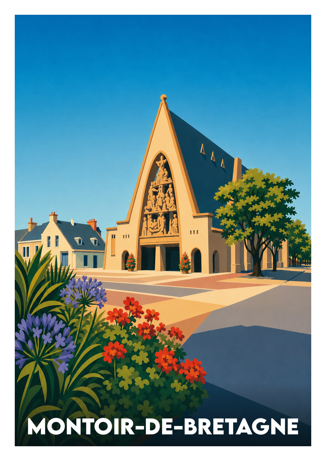 Affiche souvenir de Montoir-de-Bretagne – image brute sans cadre