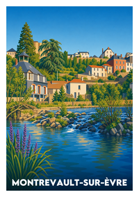 Affiche souvenir de Montrevault-sur-Èvre – image brute sans cadre