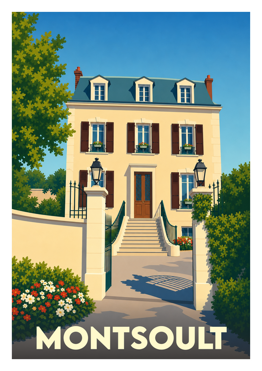 Affiche souvenir de Montsoult – image brute sans cadre