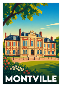 Affiche souvenir de Montville – image brute sans cadre
