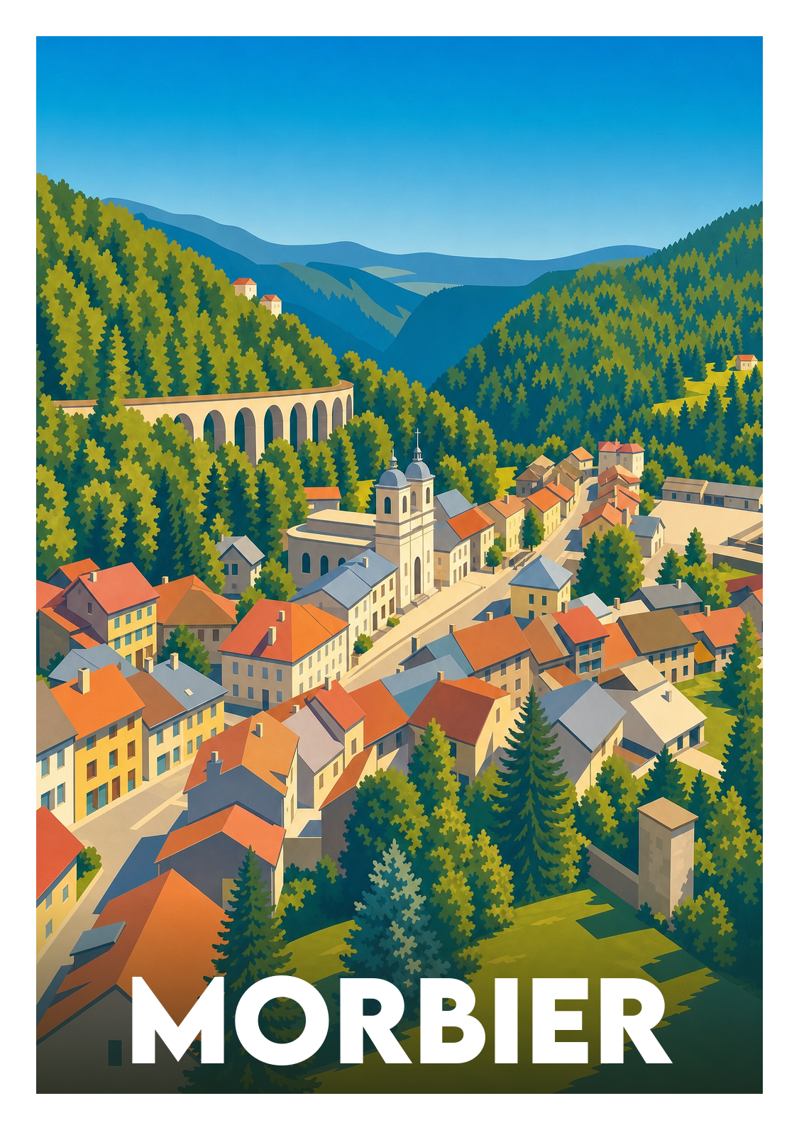 Affiche souvenir de Morbier – image brute sans cadre