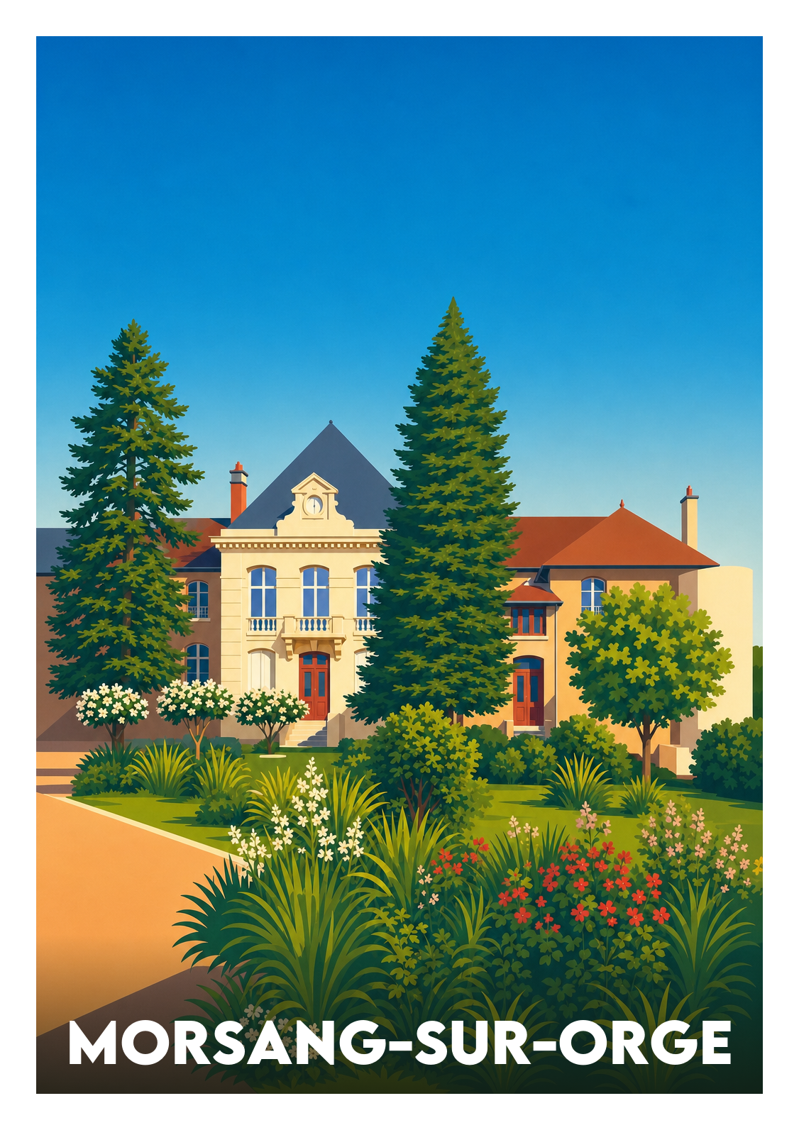 Affiche souvenir de Morsang-sur-Orge – image brute sans cadre