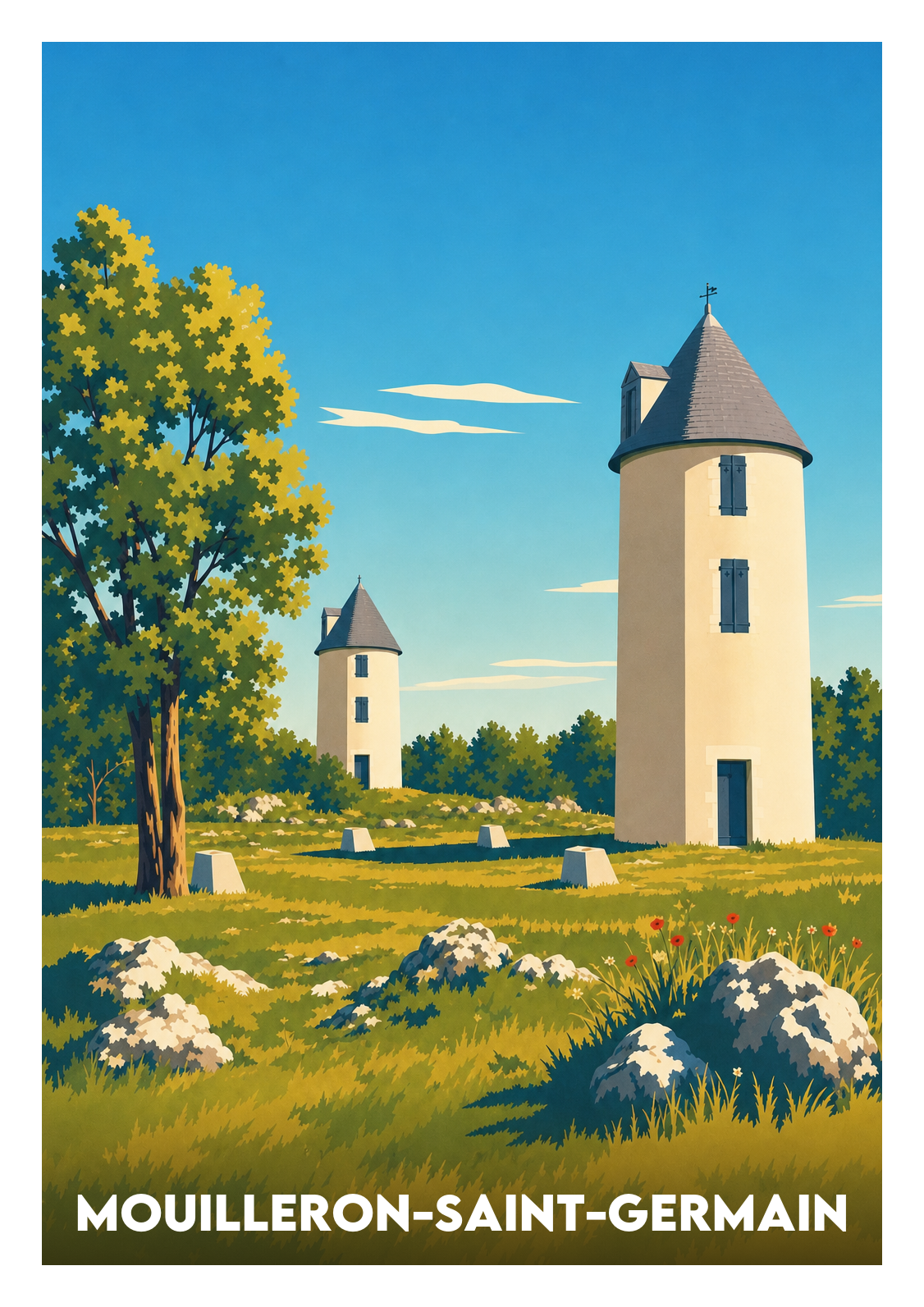Affiche souvenir de Mouilleron-Saint-Germain – image brute sans cadre