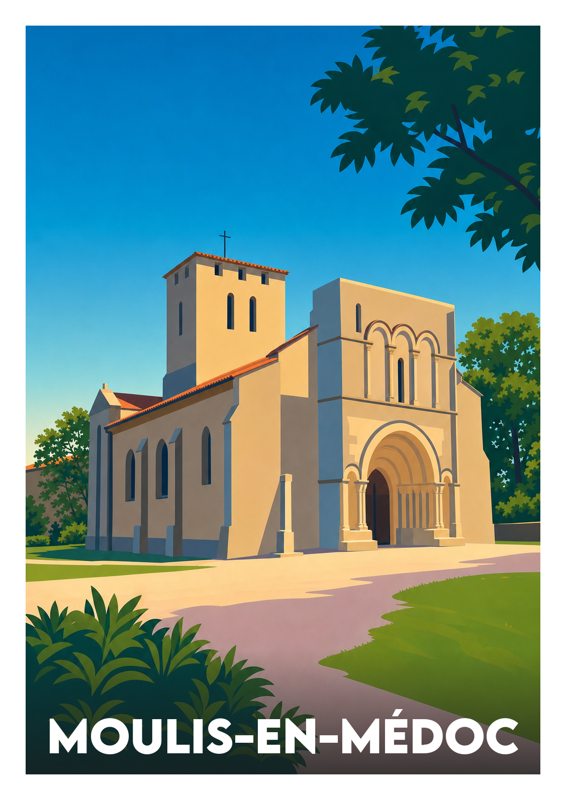 Affiche souvenir de Moulis-en-Médoc – image brute sans cadre