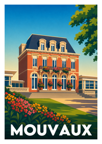 Affiche souvenir de Mouvaux – image brute sans cadre