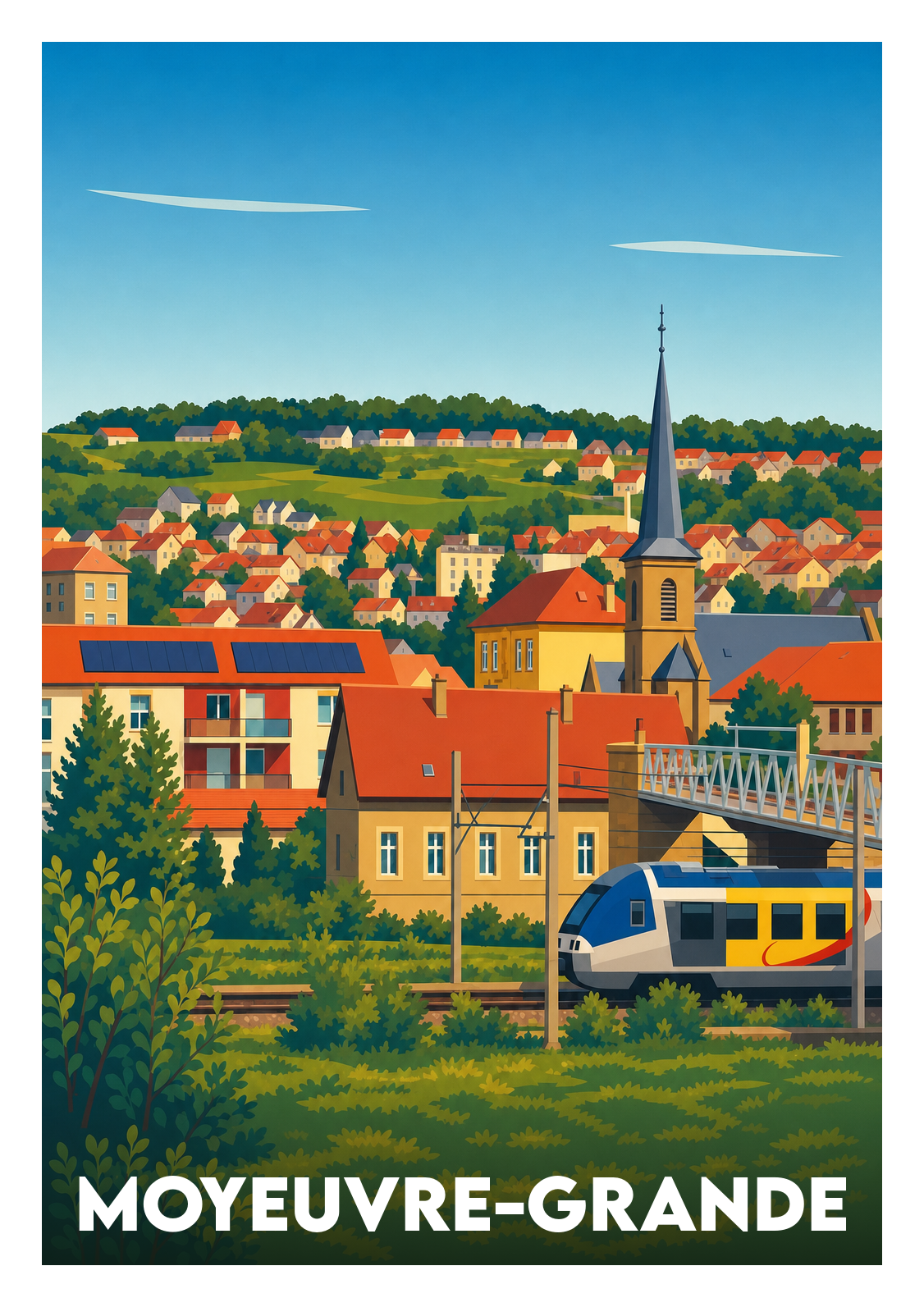 Affiche souvenir de Moyeuvre-Grande – image brute sans cadre