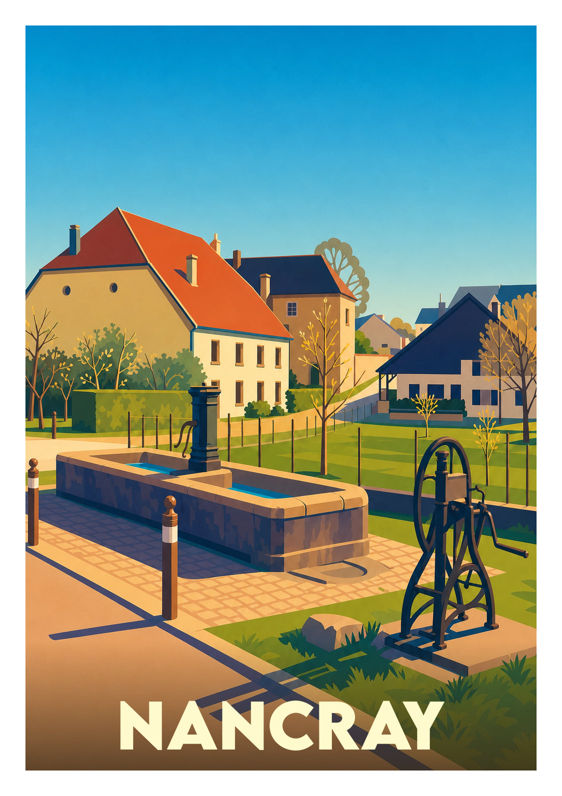 Affiche souvenir de Nancray – image brute sans cadre