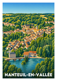 Affiche souvenir de Nanteuil-en-Vallée – image brute sans cadre