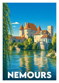 Affiche souvenir de Nemours – image brute sans cadre