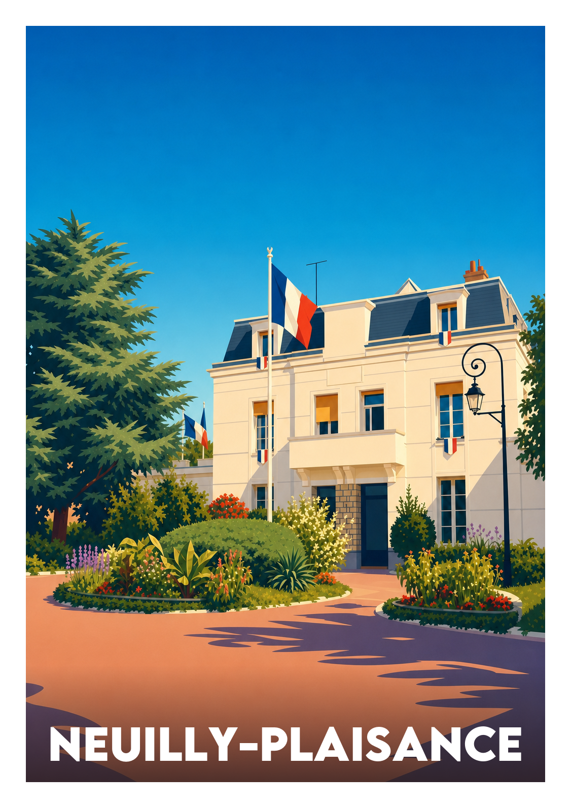 Affiche souvenir de Neuilly-Plaisance – image brute sans cadre