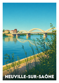Affiche souvenir de Neuville-sur-Saône – image brute sans cadre