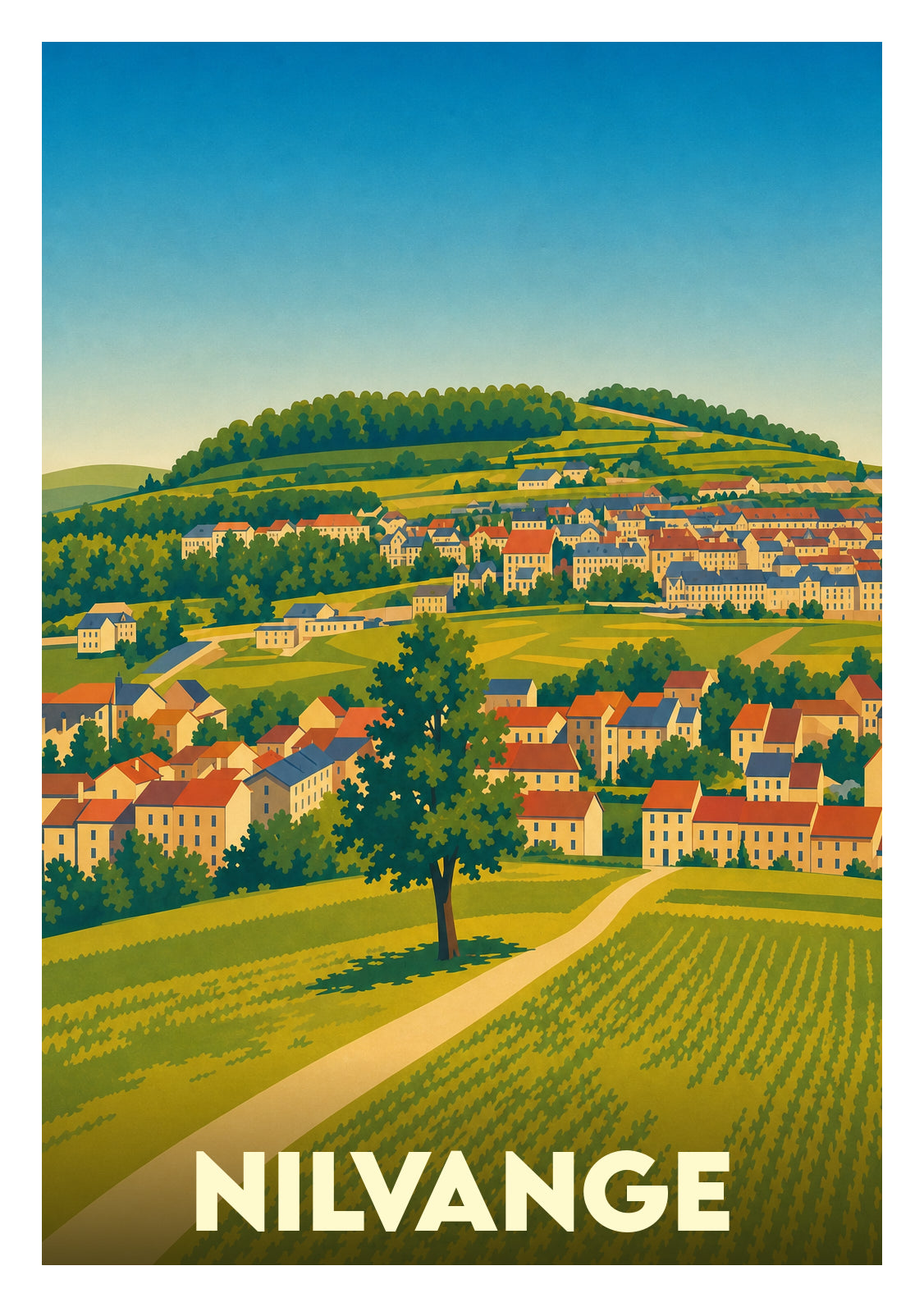 Affiche souvenir de Nilvange – image brute sans cadre