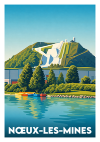 Affiche souvenir de Nœux-les-Mines – image brute sans cadre